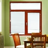 long time use aluminum casement window with inside glass plastic shutter
