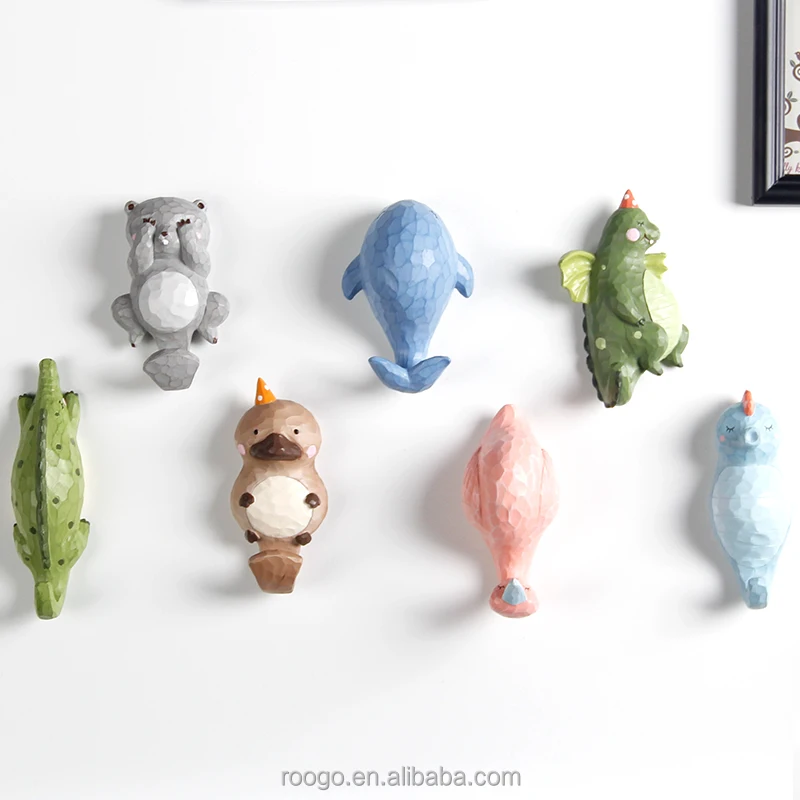 

Roogo resin cute home decorative animal wall hook, Can be change