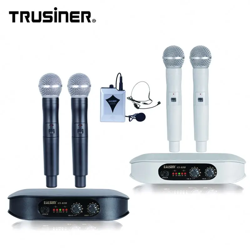 

The Best Sale VHF Wireless Dual 2 Channels Handheld Mic Microphone, Black