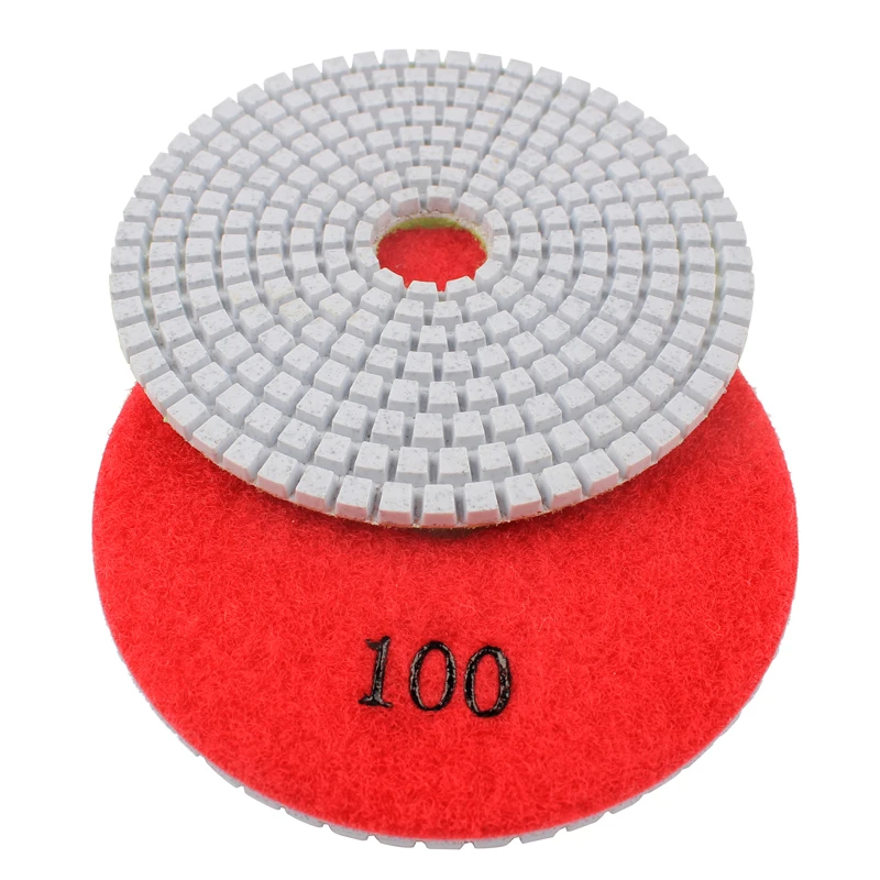 Raizi 4 Inch Wet Diamond Polishing Pad For Granite,Engineered Stone And