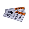 Customized adhesive vinyl plastic put out the key and stall the engine warning decal sticker printing
