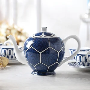 Image of European home 15pcs bone china coffee set porcelain tea coffee cup sets with coffee pot gifts packaging custom logo