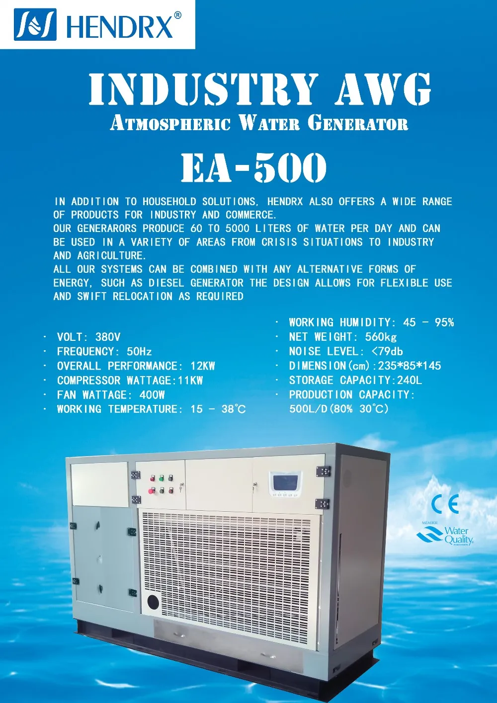 
Best price Solar Air To Water Generator Price 