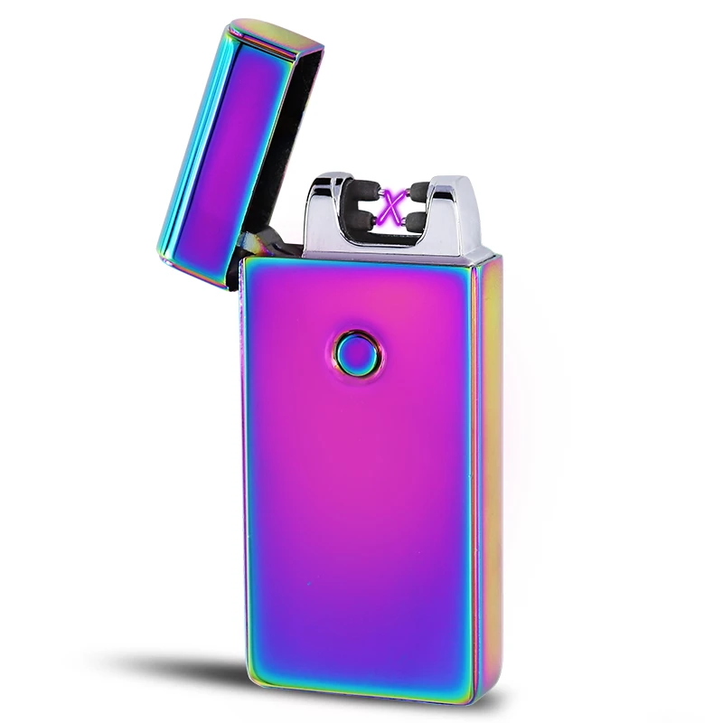 

MLT105 Hot Selling Classic Rechargeable Electric Plasma Lighter X Beam Double Arc Usb Cigarette Lighter, 6 colors