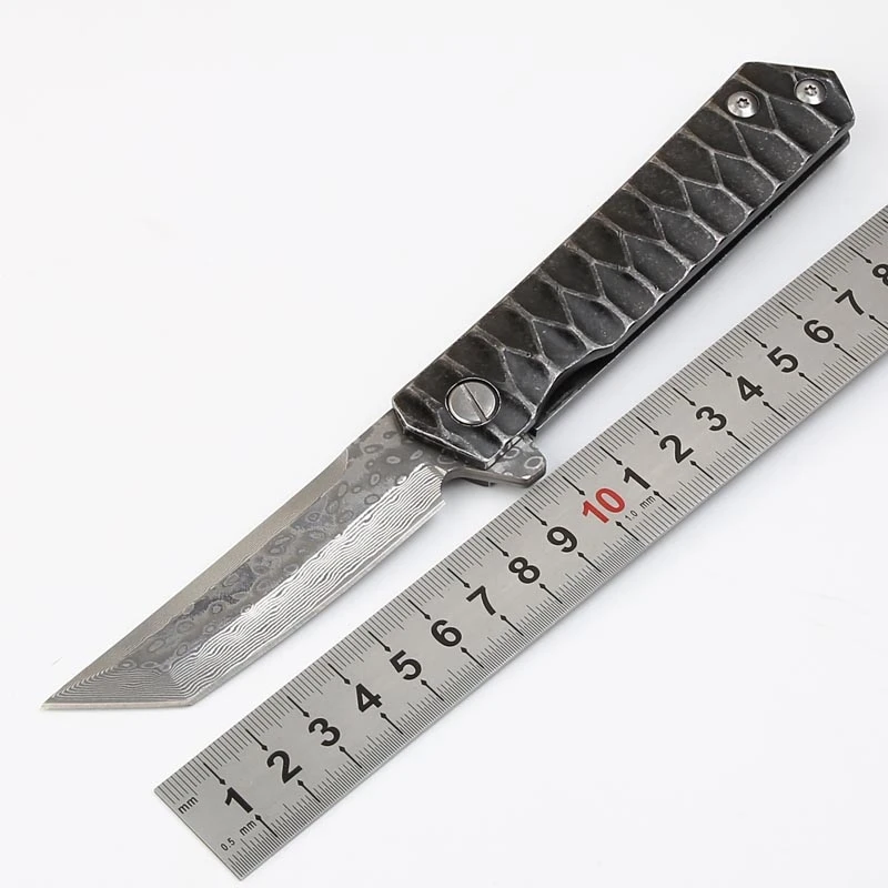 

57HRC Steel Handle Damascus Steel Knife Camping Hunting Tools Survival Knives Dropshipping 8304