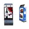 Outdoor LED/LCD Lighting Advertisement Box Dual Street Litter Bin Solar Recycle Bins