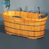 2018 cheap independent solid wood long health bathtub