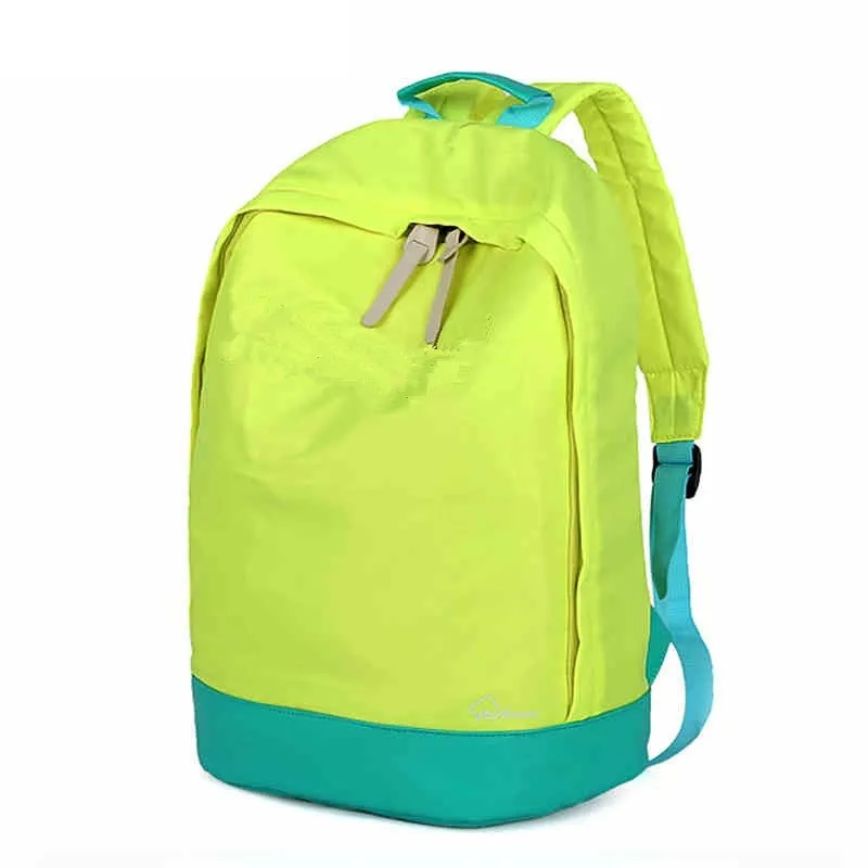 Fluorescent Green Simple Design Light Weight Back Pack Custom Logo ...