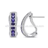Sterling Silver Created Blue Sapphire Bangle Stud Earrings China Wholesale Body Jewelry