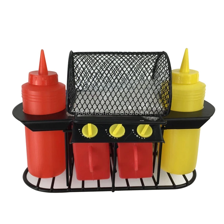 6pcs Grill Chicken Plastic Bbq Condiment Set - Buy Mini Condiment Set ...