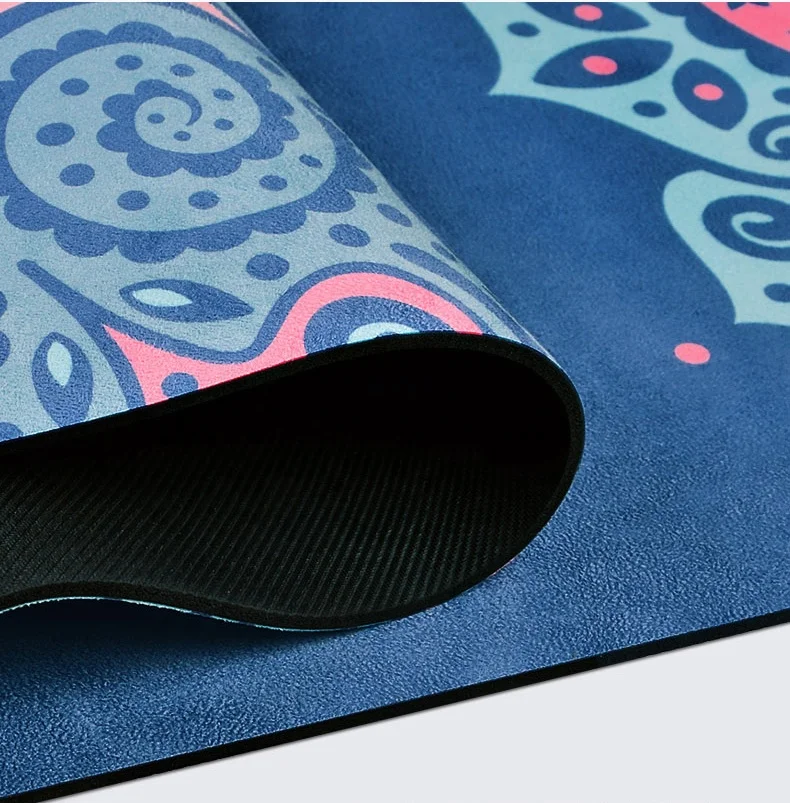 

Eco Friendly Microfiber Suede Rubber Yoga Mat Digital Printing, Custom Sublimation Print Pilates Mat Foldable, Customized