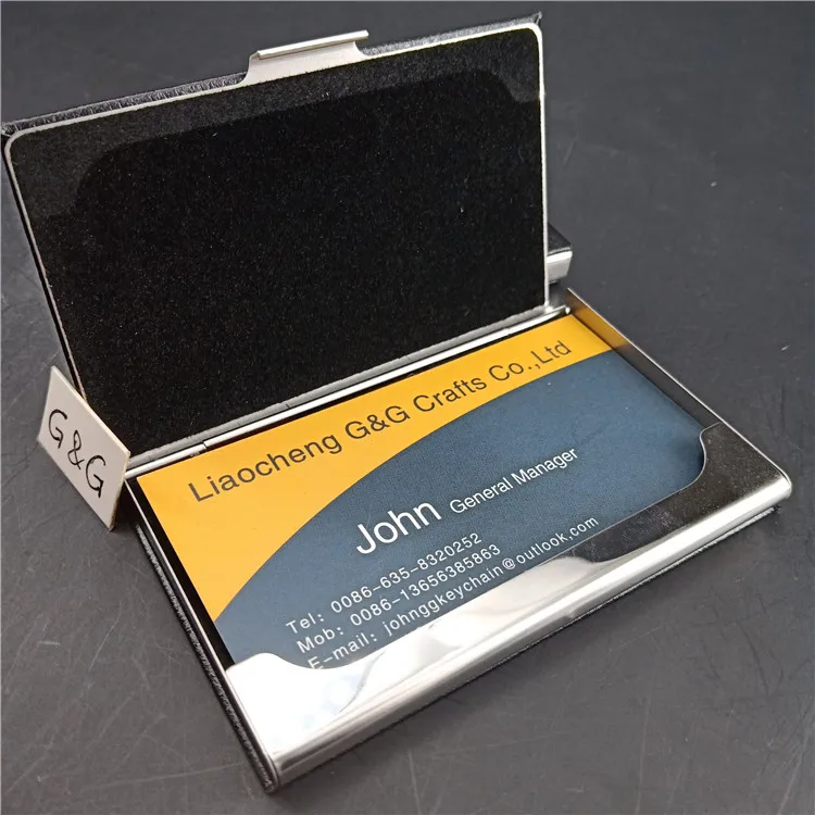 

Wholesale Leather Namecard Holder Case, Black