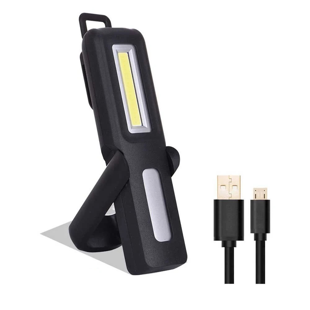 AMAZON HOT SALE TPR MATERIAL MAGNETIC 3W COB USB RECHARGEABLE BATTERY OUTDOOR LED WORK TORCH LIGHT FLASHLIGHT