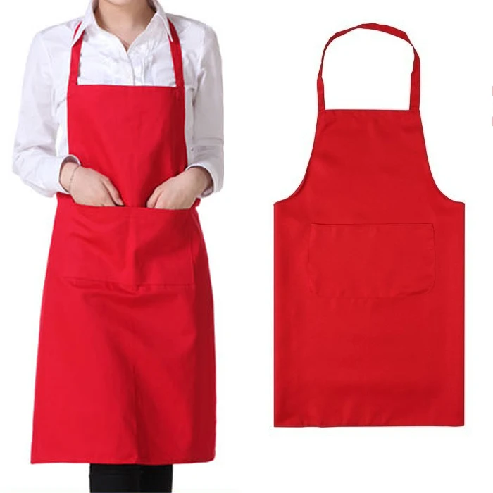 Kitchen apron. Фартук. Красный фартук. Кухонный передник. Фартук с карманами.