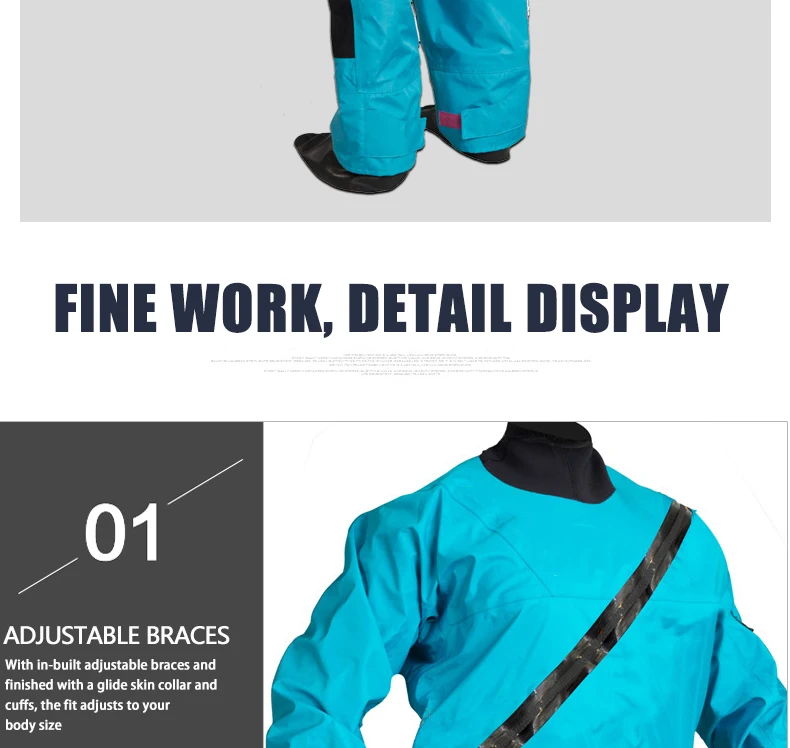 Women Drysuit 100 Waterproof Breathable With Heat Taped Seams Hard