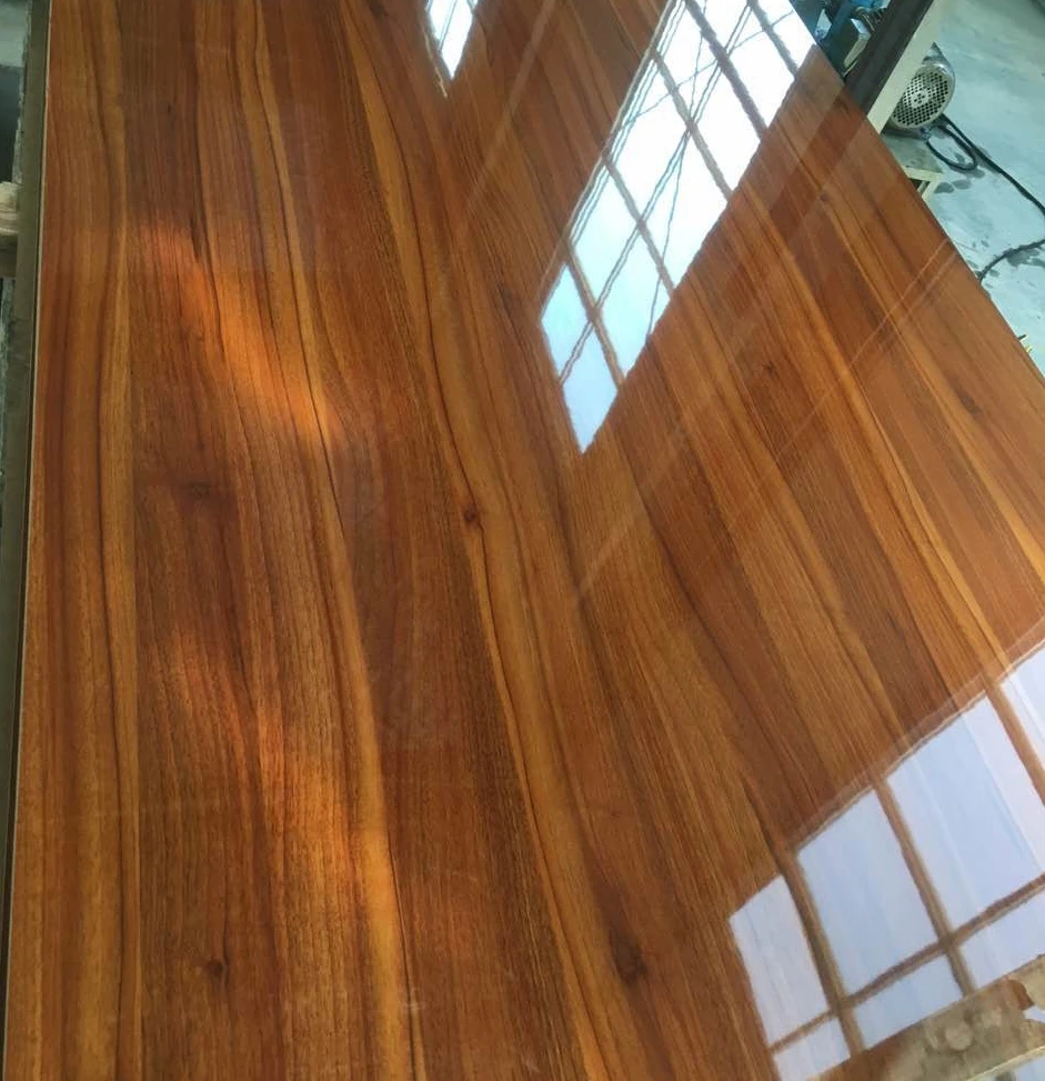 
Hot Sell Wood grain High Gloss laminate UV MDF Sheet 