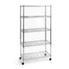 Classics 5-Tier Steel Wire Shelving with Wheels Showroom display racks