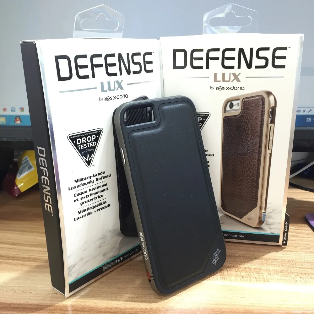 X-doria defense LUX aluminium alloy metal bumper with TPU fiber backcover for iPhone6s plus