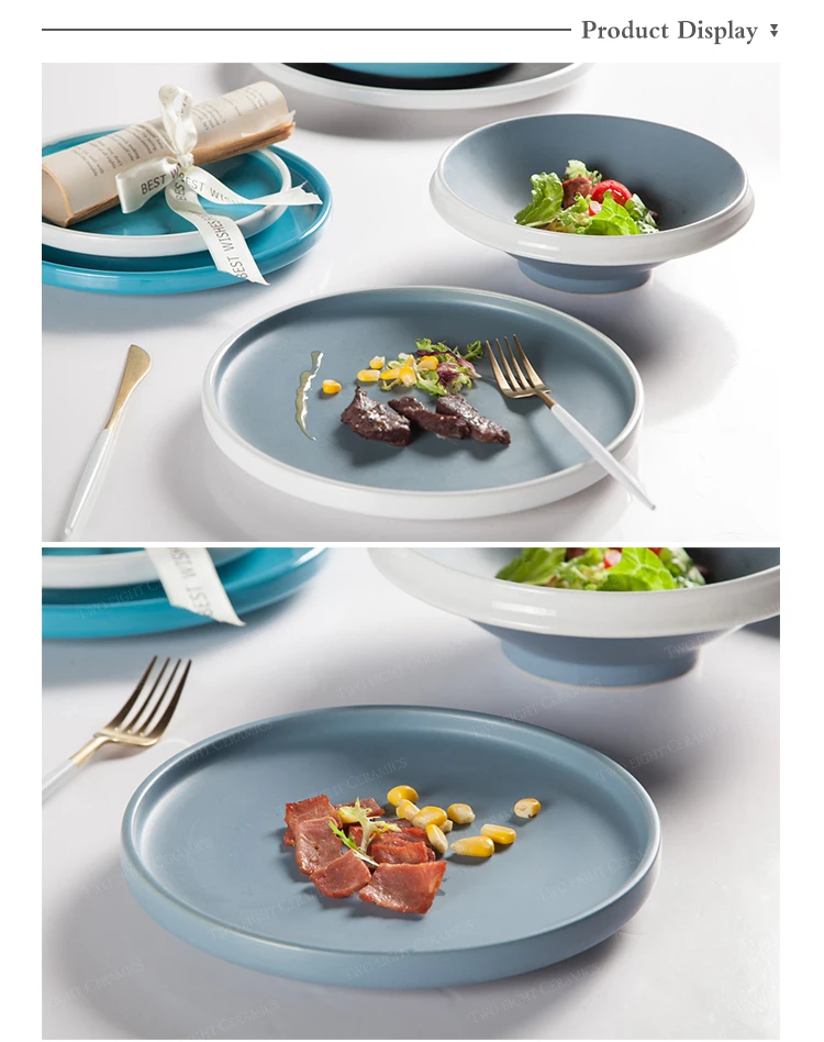 product-2019 Amazon Top Seller Platos de Porcelana para Restaurante, Colored Ceramic Plate, Nordic S-1