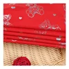 New design bulk customized gold printing bear pattern dress materials for women