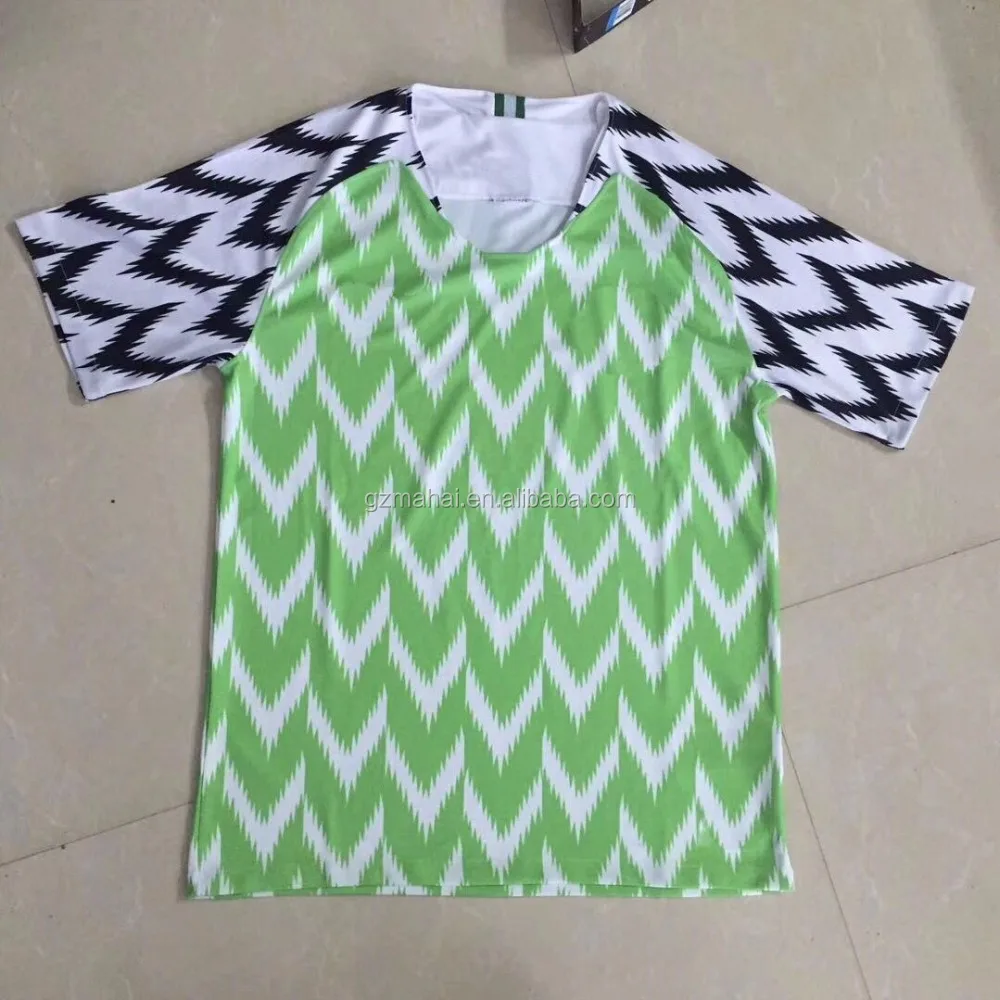 

National football jersey 2018 world best thailand quality soccer shirt factory wholesale, White green
