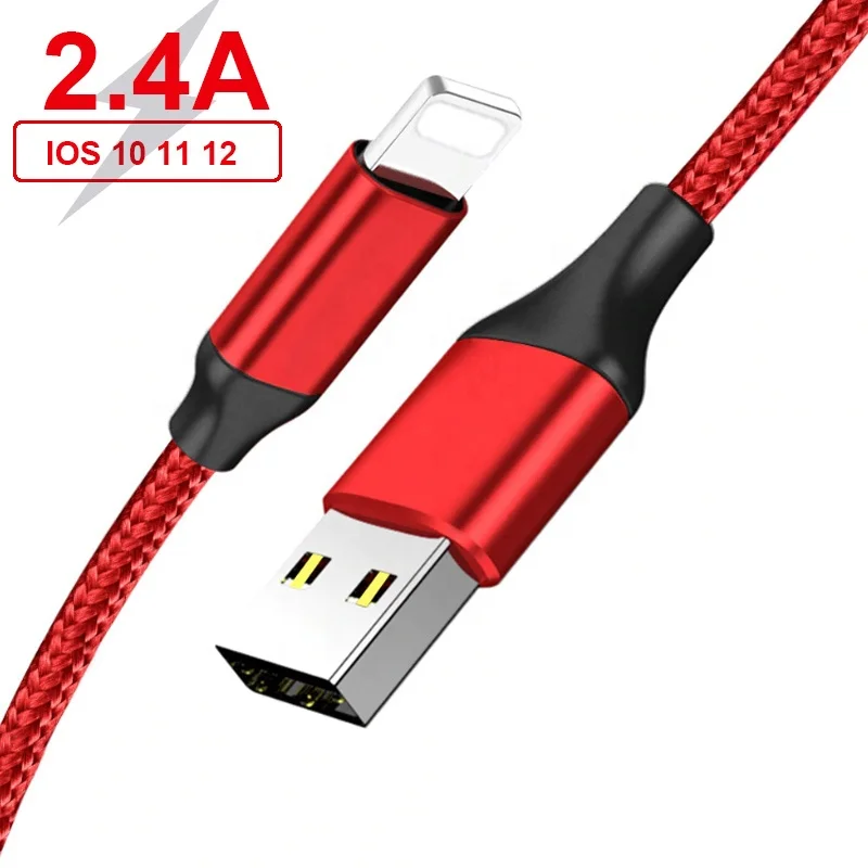 

Wholesale usb charging cable cord original for iphone charger data cabel, Red