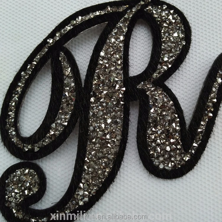 

hotfix heat transfer letter rhinestone motifs for garment accessories