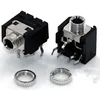 3.5mm interface single double sound channel stereo socket with video strap nut headphone socket/jack
