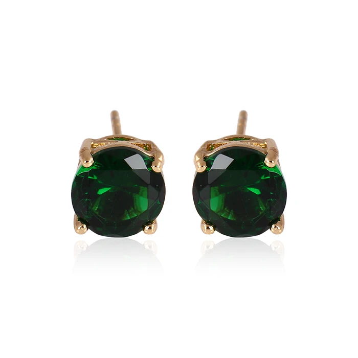 

23352 China fashion jewelry manufacturer stud earrings for women wholesale earrings, Green black yellow purple blue red