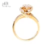 HongKong Supplier Own design rose solid gold cluster styles ring for women