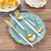 Wedding Souvenirs Stainless Steel Silver And Gold Cutlery Set
