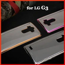 G 3 Luxury original back battery silicon silicone clear soft tpu cases gold mobile phone Case Cover for Lg G3 D851 D855 d850