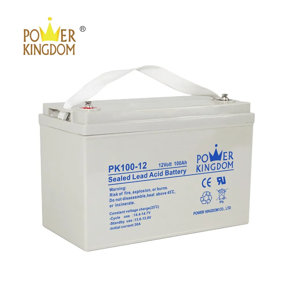 Power Kingdom mechanical operation 90ah agm battery for business solar and wind power system