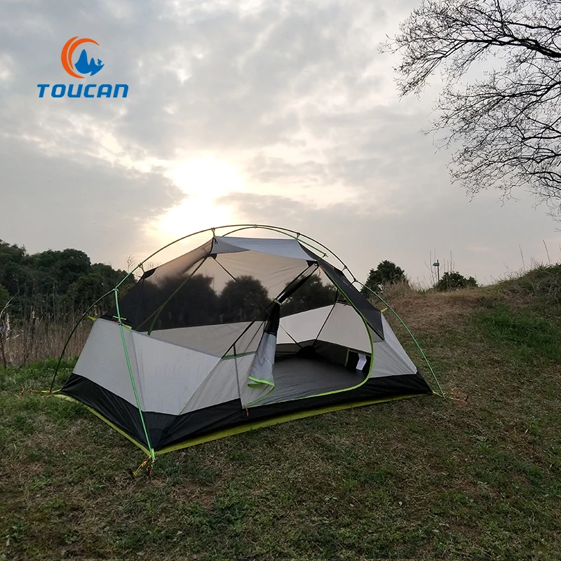 

Hot Selling Hiking Outdoor 20D Nylon Two Doors Backpacking Backpacking Tent