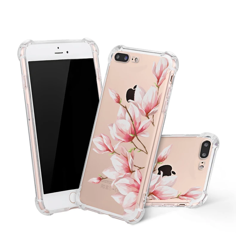 

Pattern Printing Transparent Shockproof Soft TPU Phone Case for iPhone 7 8 Plus