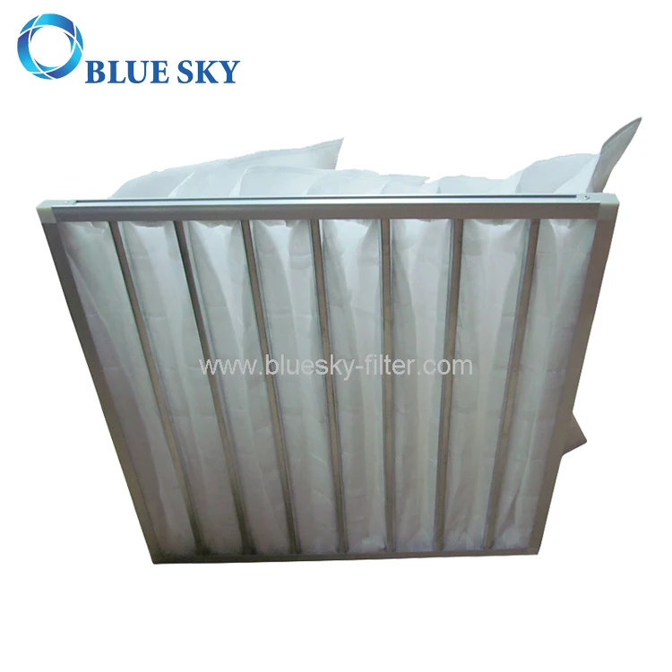 Synthetic Fiber Pocket Air Filter Bag Filter With Aluminum Frame