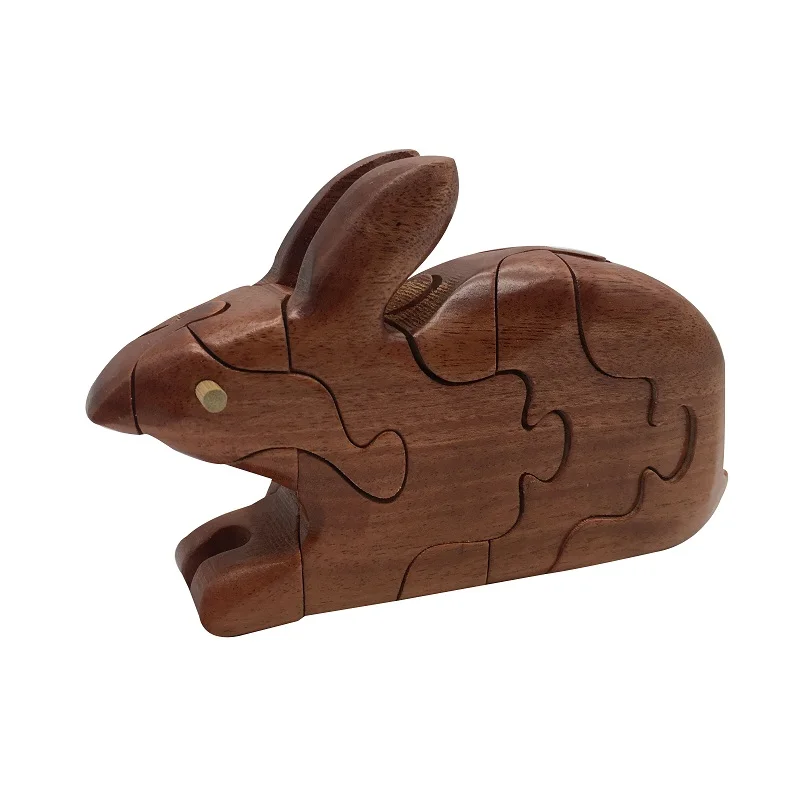 Small Rabbit Gift Item "Brand New" 3-D Wooden Puzzle 