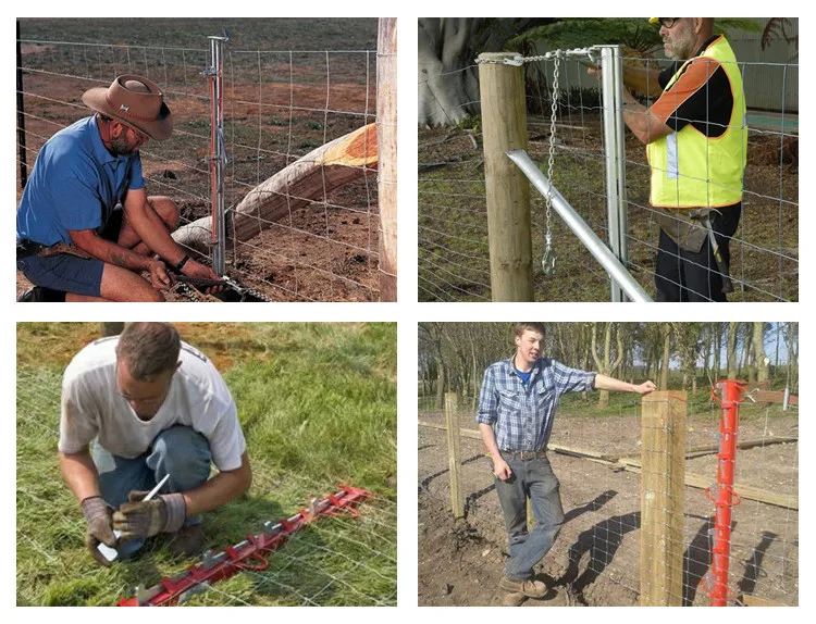 1m Steel Strainer Clamp Boundary Fence Wire Mesh Stock Straining