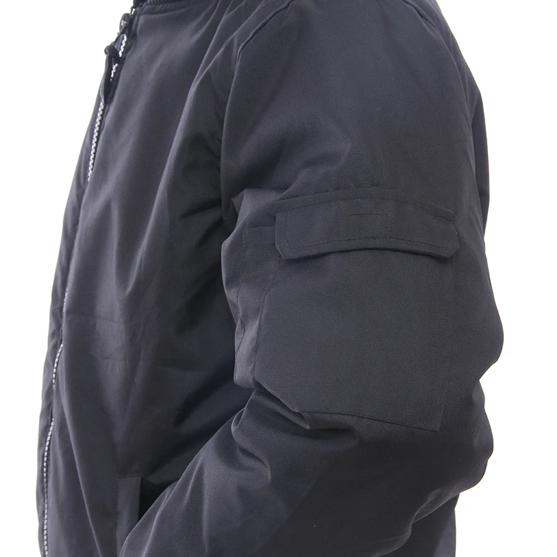 High Visibility Waterproof Bomber Black Reflective Jacket For Men - Buy ...