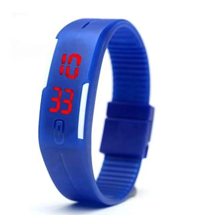 waterproof colorful silicone led watch