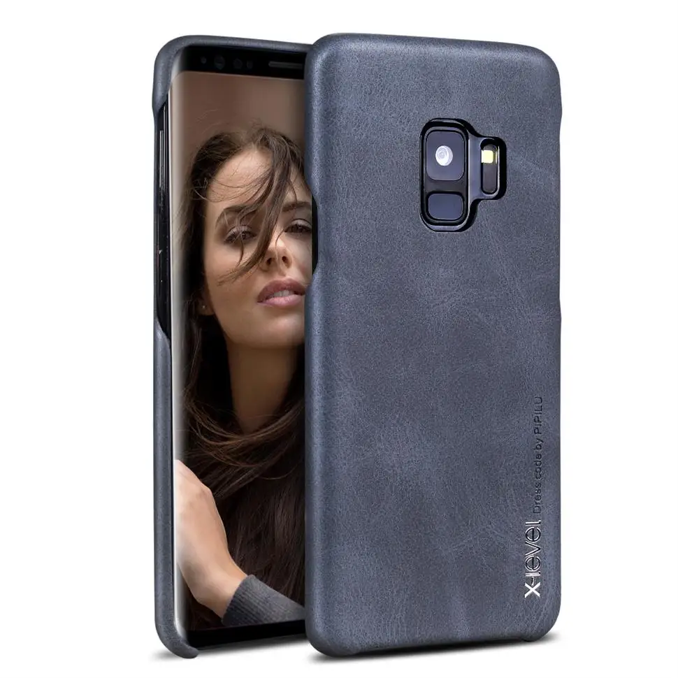 

2018 Hot Selling For Samsung Galaxy S9 PU Mobile Phone Cover Case, Black;dark brown and light gold