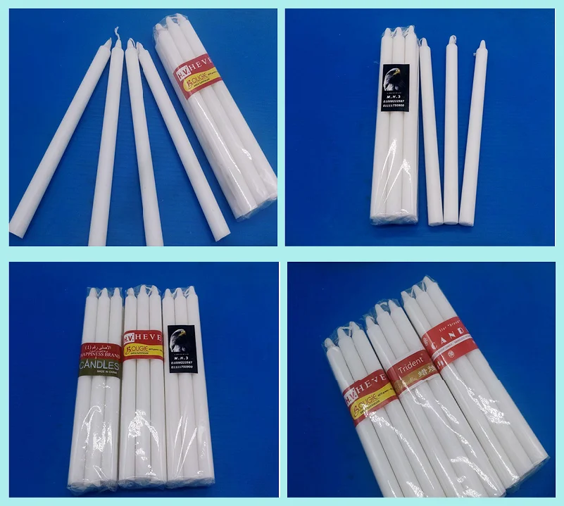 Hot Sale Cheap Candle Wax White Pillar Candle /thin Candle White