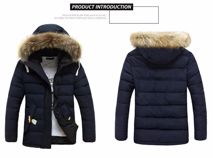 Men's Winter Puffer Jacket With Hood And Velvet Lining Thick_voghion.com