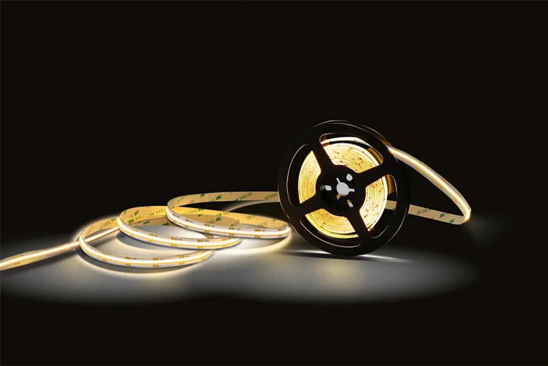 2019 New Arrival DC24V CRI90 640LEDs/m COB FOB Flexible LED Strip Tape Light
