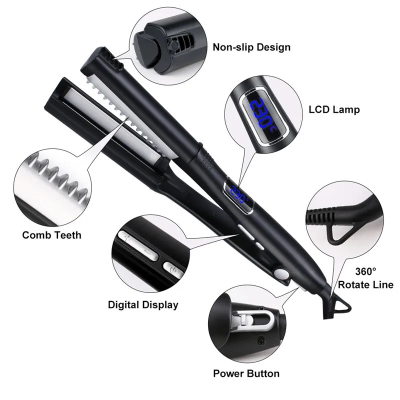 hair straightener with built in comb