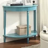 Lacquered high gloss rustic console table living room wall side half-round console table