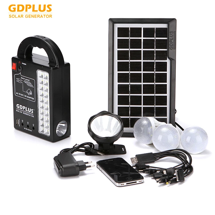Factory Favorable Price Portable Solar Home Lighting System with 3 bulbs light