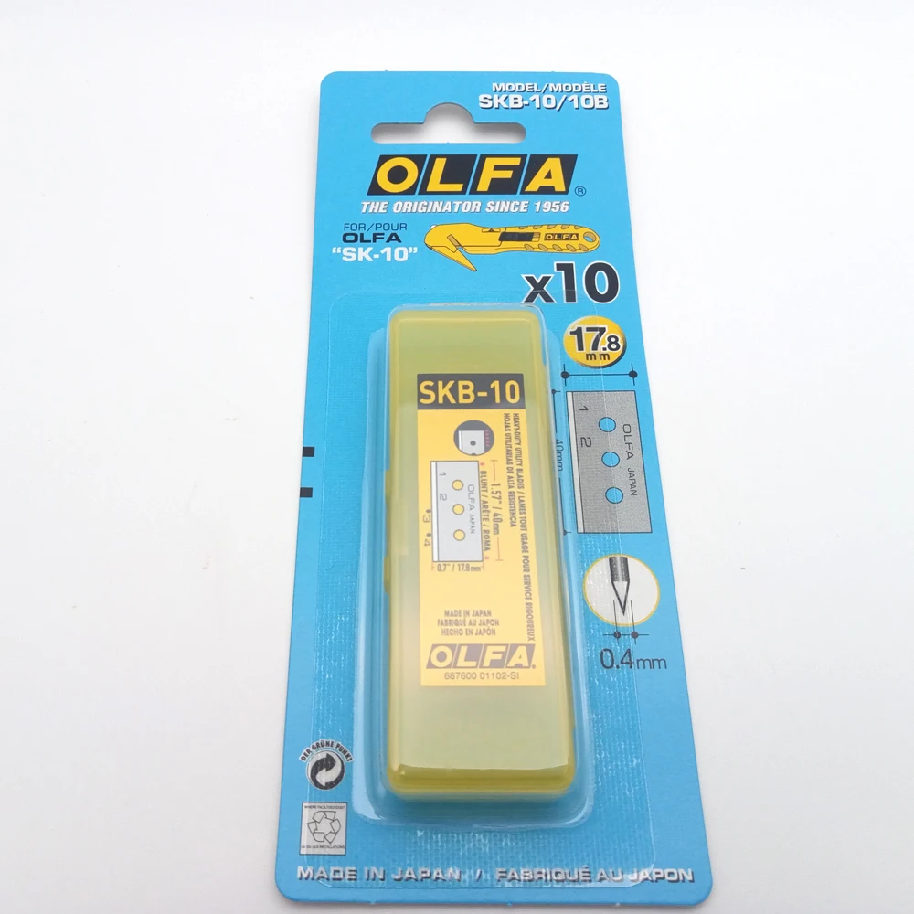 Olfa Skb10/10b Blade For Art Cutter Knife Sk10 40*17.8*0.4mm Blade