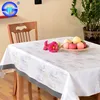Hot Sales white lace tablecloth for 8 foot table white tablecloths cotton rectangle