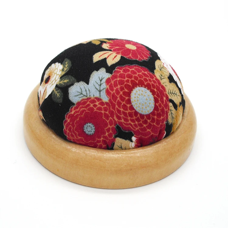 

Free shipping Wooden base Pin Cushion handmade black KJ108